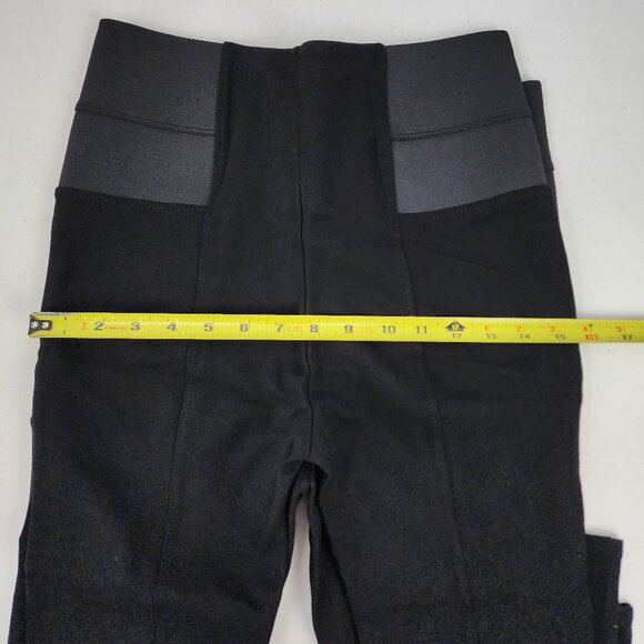 Ci Sono Women Medium 27x25 Black Pull On Elastic Waist Knit Ponte Pants Leggings - Picture 10 of 13